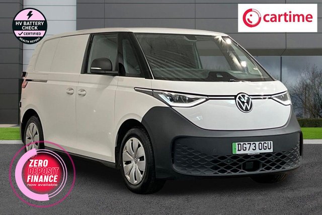 View our Volkswagen ID Buzz Pro 77kWh Commerce Panel Van 5dr Electric Auto (204 ps) Front / Rear Parking Sensors, Heated Front Seats, Touchscreen, Power Adjustable Door Mirrors, 18In Steel Wheels