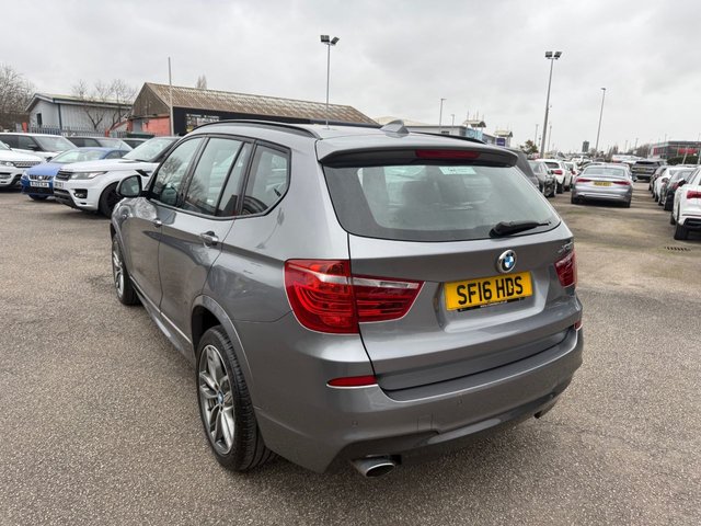 2016 BMW X3 2.0 20d M Sport SUV 5dr Diesel Auto xDrive Euro 6 (s/s) (190 ps) 1 FORMER KEEPER-GREAT SERVICE HISTORY-SPACE GREY METALLIC WITH BLACK NEVADA LEATHER-MULTIFUNCTION STEERING WHEEL-19" DOUBLE SPOKE ALLOYS-PERFORMANCE OCNTROL-POWER TAILGATE-HEATED SEATS-PARKING SENSORS-RAIN SENSOR-BLUETOOTH-CRUISE CONTROL-BUSINESS NAVIGATION-DAB RADIO-DUAL ZONE CLIMATE CONTROL - Photo 5