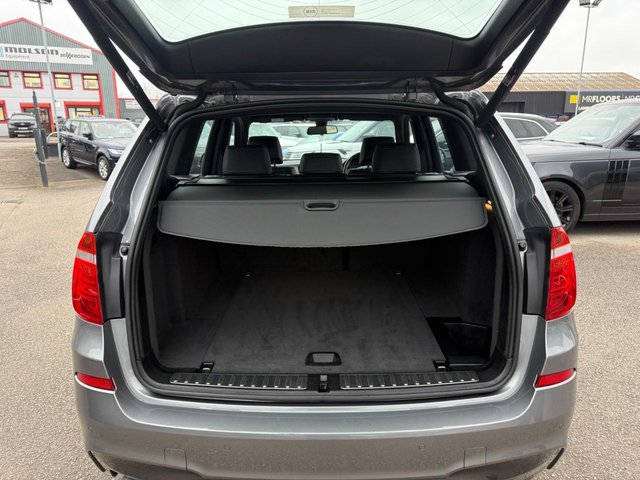 2016 BMW X3 2.0 20d M Sport SUV 5dr Diesel Auto xDrive Euro 6 (s/s) (190 ps) 1 FORMER KEEPER-GREAT SERVICE HISTORY-SPACE GREY METALLIC WITH BLACK NEVADA LEATHER-MULTIFUNCTION STEERING WHEEL-19" DOUBLE SPOKE ALLOYS-PERFORMANCE OCNTROL-POWER TAILGATE-HEATED SEATS-PARKING SENSORS-RAIN SENSOR-BLUETOOTH-CRUISE CONTROL-BUSINESS NAVIGATION-DAB RADIO-DUAL ZONE CLIMATE CONTROL - Photo 7