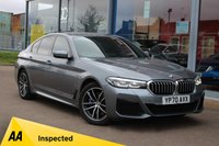 USED 2020 70 BMW 5 SERIES 2.0 530e 12kWh M Sport Saloon 4dr Petrol Plug-in Hybrid Steptronic Euro 6 (s/s) (292 ps) - EURO 6 - ULEZ, PRO NAV, DIGITAL DASH, HTD/LEATHER, R/CAMERA, LEDS, 18" ALLOYS, CRUISE, P/SENSORS, DAB & BLUETOOTH
