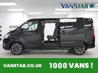 USED 2022 22 FORD TRANSIT CUSTOM 320 2.0 EBL 185 BHP L2 LONG SPORT CREWCAB 5 SEATER 5 SEATER | SAT NAV | 185 BHP | TAILGATE