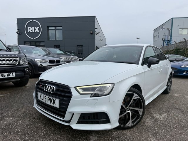 2019 AUDI S3 2.0 TFSI Black Edition Sportback 5dr Petrol S Tronic quattro Euro 6-2 FORMER KEEPERS-HEATED BLACK LEATHER UPHOLSTERY-18" ALLOYS-BLUETOOTH-CRUISE CONTROL-SATNAV-PARKING SENSORS-DAB RADIO-BANG AND OLUFSEN SOUND-DUAL ZONE CLIMATE CONTROL