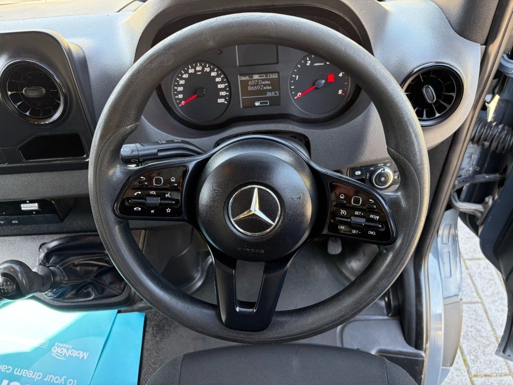 USED 2019 69 MERCEDES-BENZ SPRINTER **NO VAT**314 2.1CDI EU6 S/S L2H2 FWD 143ps *AIRCON*REV/CAMERA*KEYLESS START*E/PACK*RAIN SENSOR* NO VAT-EU6-A/C-L2H2-CAMERA-E/P