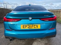 USED 2021 21 BMW 2 SERIES GRAN COUPE 1.5 218i M Sport Saloon 4dr Petrol Manual Euro 6 (s/s) (136 ps) APPLE CARPLAY/ANDROID AUTO + PERFORATED DAKOTA LEATHER + HEATED FRONT SEATS + M-SPORT PACKAGE + FINISHED IN SNAPPER ROCKS BLUE + FRONT & REAR PARKING SENSORS + DAB RADIO + BLUETOOTH + DUAL-ZONE CLIMATE CONTROL + M-SPORT MULTI-FUNCTION LEATHER STEERING WHEEL + CRUISE CONTROL WITH BRAKE FUNCTION + DRIVE PERFORMANCE CONTROL + BMW LIVE PROFESSIONAL COCKPIT + ELECTRIC PARKING BRAKE + 18' M SPORT BI-COLOUR ALLOY WHEELS WITH TPMS