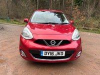 USED 2016 16 NISSAN MICRA 1.2 Acenta Hatchback 5dr Petrol Manual Euro 6 (80 ps) &pound;35 road tax LOW insurance Sat Nav aircon cruise Bluetooth