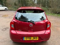 USED 2016 16 NISSAN MICRA 1.2 Acenta Hatchback 5dr Petrol Manual Euro 6 (80 ps) &pound;35 road tax LOW insurance Sat Nav aircon cruise Bluetooth