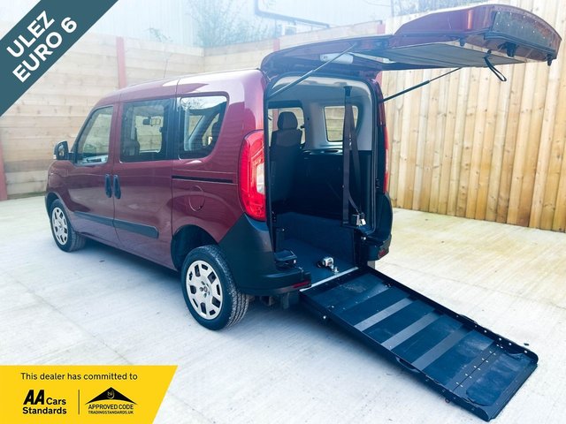 View our Fiat Doblo 3 Seat Petrol Wheelchair Accessible Disabled Access Vehicle WAV