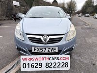USED 2007 57 VAUXHALL CORSA 1.2i 16v Club Hatchback 3dr Petrol Manual*SAME LADY OWNER 17yrs*FSH* *LOW MILEAGE*FSH*LADY OWNER 17yrs*INSURANCE GROUP 4*