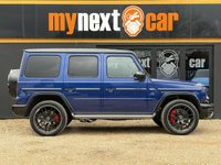 USED 2023 23 MERCEDES-BENZ G-CLASS 4.0 G63 V8 BiTurbo AMG Carbon Edition SUV 5dr Petrol SpdS+9GT 4MATIC Euro 6 (s/s) (585 ps) Black Exclusive Nappa Leather, G-MANUFAKTUR Package, Carbon Fibre Interior Trim, Carbon Fibre AMG Performance Steering Wheel, Rear Entertainment System, AMG Night Package, G-MANUFAKTUR Bumpers And Flared Arches In Obsidian Black, G-MAUNUFAKTUR Obsidian Black Roof, 22" AMG Cross Spoke Forged Wheels, AMG Brake Calipers In Red, Sliding Sunroof, Tinted Windows, AMG Sports Exhaust, Stainless Steel Running Boards, Driver Assist Package, Adaptive Cruise, Lane Keeping Assist, Blind Spot Assist, Traffic