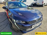 USED 2023 23 PEUGEOT 508 SW Blue 1.2 PureTech GT Euro 6 Estate, 43,200 miles, ULEZ compliant, Automatic, A/C, Bluetooth, Sat nav, F&R sensors, CarPlay/Android Auto and much more!! This 2023 Peugeot 508 SW GT is a superb example, having had only one owner from new. This stylish estate car boasts a 1.2 litre petrol engine and meets Euro 6 emission standards. It comes with a 3 month warranty for your peace of mind, and a full 12 months MOT will be provided upon purchase, ensuring its roadworthiness. Inside, you'll find the innovative Peugeot i-Cockpit featuring a Head Up Display, and the convenience of the PEUGEOT Open and Go System with keyless entry. Parking is made effort