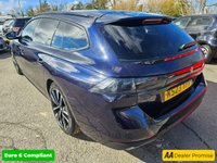 USED 2023 23 PEUGEOT 508 SW Blue 1.2 PureTech GT Euro 6 Estate, 43,200 miles, ULEZ compliant, Automatic, A/C, Bluetooth, Sat nav, F&R sensors, CarPlay/Android Auto and much more!! This 2023 Peugeot 508 SW GT is a superb example, having had only one owner from new. This stylish estate car boasts a 1.2 litre petrol engine and meets Euro 6 emission standards. It comes with a 3 month warranty for your peace of mind, and a full 12 months MOT will be provided upon purchase, ensuring its roadworthiness. Inside, you'll find the innovative Peugeot i-Cockpit featuring a Head Up Display, and the convenience of the PEUGEOT Open and Go System with keyless entry. Parking is made effort