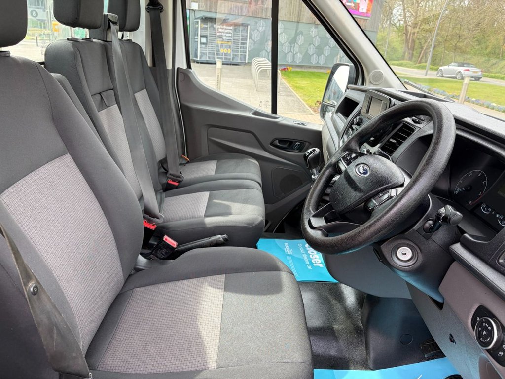 USED 2022 72 FORD TRANSIT 350 LEADER 2.0EcoBlue HD EU6 S/S L2 SINGLE CAB TIPPER RWD 130ps *E/W*STEEL BODY*TOW BAR* EURO 6-MWB-E/W-STEEL BODY