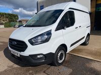 USED 2020 69 FORD TRANSIT CUSTOM Leader L1 H2 2.0 300 EcoBlue Diesel SWB High Top Panel Van Manual Euro 6 (s/s) (105 bhp) 5 services (1 main dealer) - last service on 05.06.2025 @ 66,215 miles - Only 72,483 miles - EURO 6, high top, A/C, Bluetooth, front & rear parking sensors, heated electric mirrors, E/W, DAB Radio, USB port, driver's airbag, factory fitted bulkhead, side loading door, ply lined, fog lights, remote Central Locking, slam security locks, spare key, finance arranged on site & 6 months premium Autoguard warranty