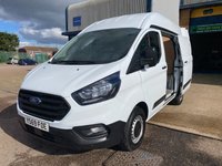 USED 2020 69 FORD TRANSIT CUSTOM Leader L1 H2 2.0 300 EcoBlue Diesel SWB High Top Panel Van Manual Euro 6 (s/s) (105 bhp) 5 services (1 main dealer) - last service on 05.06.2025 @ 66,215 miles - Only 72,483 miles - EURO 6, high top, A/C, Bluetooth, front & rear parking sensors, heated electric mirrors, E/W, DAB Radio, USB port, driver's airbag, factory fitted bulkhead, side loading door, ply lined, fog lights, remote Central Locking, slam security locks, spare key, finance arranged on site & 6 months premium Autoguard warranty