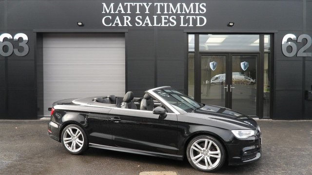 2014 AUDI A3 CABRIOLET 2.0 TDI S line Convertible 2dr Diesel Manual Euro 6 (s/s) (150 ps)SAT-NAV,1/2 LEATHER,£20 ROAD TAX.