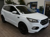 USED 2018 18 FORD KUGA 2.0 TDCi ST-Line X SUV 5dr Diesel Powershift AWD Euro 6 (s/s) (180 ps) SAT NAV SUNROOF CARPLAY PART LEATHER HEATED SEATS CRUISE CONTROL PARK ASSIST PARKING SENSORS 2 OWNERS SERVICE HISTORY WARRANTY