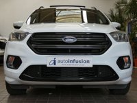 USED 2018 18 FORD KUGA 2.0 TDCi ST-Line X SUV 5dr Diesel Powershift AWD Euro 6 (s/s) (180 ps) SAT NAV SUNROOF CARPLAY PART LEATHER HEATED SEATS CRUISE CONTROL PARK ASSIST PARKING SENSORS 2 OWNERS SERVICE HISTORY WARRANTY