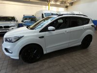 USED 2018 18 FORD KUGA 2.0 TDCi ST-Line X SUV 5dr Diesel Powershift AWD Euro 6 (s/s) (180 ps) SAT NAV SUNROOF CARPLAY PART LEATHER HEATED SEATS CRUISE CONTROL PARK ASSIST PARKING SENSORS 2 OWNERS SERVICE HISTORY WARRANTY