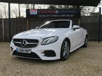 USED 2018 68 MERCEDES-BENZ E-CLASS 2.0 E300 AMG Line Cabriolet 2dr Petrol G-Tronic+ Euro 6 (s/s) (245 ps) GREAT SPEC, COMFORT PACK, CAMERA