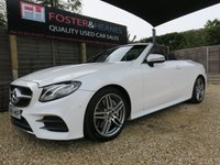 USED 2018 68 MERCEDES-BENZ E-CLASS 2.0 E300 AMG Line Cabriolet 2dr Petrol G-Tronic+ Euro 6 (s/s) (245 ps) GREAT SPEC, COMFORT PACK, CAMERA