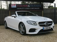 USED 2018 68 MERCEDES-BENZ E-CLASS 2.0 E300 AMG Line Cabriolet 2dr Petrol G-Tronic+ Euro 6 (s/s) (245 ps) GREAT SPEC, COMFORT PACK, CAMERA