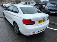 USED 2017 17 BMW 2 SERIES 2.0 218d Sport Coupe 2dr Diesel Auto Euro 6 (s/s) (150 ps) 2 FORMER KEEPERS FROM NEW, TURBO DIESEL, AUTOMATIC "EURO 6"