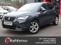 USED 2023 23 SEAT ARONA 1.0 TSI FR 5d 110 S/S FULL LINK FOR APPLE CARPLAY / ANDROID AUTO (GIVES YOU SAT NAV), WIRELESS PHONE CHARGER, REAR PARKING SENSORS, LED LIGHTS, AUTO LIGHTS & WIPERS, ELECTRIC FOLDING DOOR MIRRORS, CRUISE CONTROL & SPEED LIMITER, LANE ASSIST, DAB RADIO, BLUETOOTH PHONE & MEDIA, MANUAL 6 SPEED, TINTED GLASS, BLACK CONTRAST ROOF, ROOF RAILS, 17 INCH ALLOY WHEELS, FRONT FOG LIGHTS, SPORT SEATS, LEATHER FLAT BOTTOM MULTIFUNCTION STEERING WHEEL, 1 OWNER FROM NEW, SERVICE HISTORY