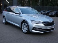 USED 2021 71 SKODA SUPERB Estate 1.4 TSI iV 13kWh SE Technology 5d Petrol Plug-in Hybrid DSG 218 S/S 1 OWNER, FULL SERVICE HISTORY, UPGRADE REAR VIEW CAMERA, UPGRADE 18 INCH ZENITH ALLOYS, SAT NAV, HEATED SEATS, FULL BLACK LEATHER, VIRTUAL COCKPIT, KEYLESS START, ADAPTIVE CRUISE CONTROL & SPEED LIMITER, SMART LINK FOR WIRELESS APPLE CARPLAY & ANDROID AUTO, VOICE CONTROL SYSTEM, FRONT ASSIST, ELECTRIC MEMORY DRIVER'S SEAT, BLUETOOTH, DAB RADIO, LED HEADLIGHTS, FRONT & REAR PARKING SENSORS, POWER FOLDING MIRRORS, CLIMATE CTRL, AUTO LIGHTS & WIPERS, ILLUMINATING VANITY MIRRORS, ISO FIX