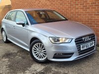 USED 2015 65 AUDI A3 1.6 TDI ultra SE Technik Sportback 5dr Diesel Manual Euro 6 (s/s) (110 ps) SAT NAV - HEATED BLACK LEATHER - REAR CAMERA