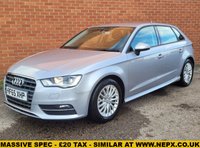 USED 2015 65 AUDI A3 1.6 TDI ultra SE Technik Sportback 5dr Diesel Manual Euro 6 (s/s) (110 ps) SAT NAV - HEATED BLACK LEATHER - REAR CAMERA