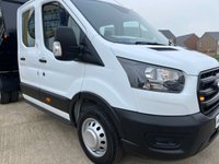 USED 2022 72 FORD TRANSIT LEADER 350 RWD 2.0 TDCI ECOBLUE 130 BHP L3 DOUBLE CAB CAGE REFUGE TIPPER **BEST AVAILABLE**ONLY 39K** 