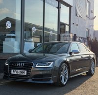 USED 2016 16 AUDI S8 4.0 TFSI V8 Saloon 4dr Petrol Tiptronic quattro Euro 6 (s/s) (520 ps) THIS CAR COMES WITH 6 MONTHS WARRANTY , BREAKDOWN COVER & RECOVERY++  GREAT EXAMPLE OF AUTOMATIC SALOON CAR + NAVIGATION SYSTEM + BLUETOOTH + DAB RADIO + USB CONNECTION + FRONT AND REAR PARKING SENSORS + REVERSING CAMERA + FULL  LEATHER TRIM  + FRONT HEATED SEATS + FRONT MEMORY SEATS + CRUISE CONTROL + CLIMATE CONTROL + PRIVACY GLASS + 20 INCH ALLOY WHEELS + BOSE SOUND SYSTEM + AUTO START STOP + ELECTRIC PARKING BRAKE + ELECTRIC SEAT ADJUSTMENT + TRACTION CONTROL + DAY TIME RUNNING LIGHTS +