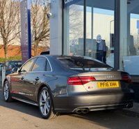 USED 2016 16 AUDI S8 4.0 TFSI V8 Saloon 4dr Petrol Tiptronic quattro Euro 6 (s/s) (520 ps) THIS CAR COMES WITH 6 MONTHS WARRANTY , BREAKDOWN COVER & RECOVERY++  GREAT EXAMPLE OF AUTOMATIC SALOON CAR + NAVIGATION SYSTEM + BLUETOOTH + DAB RADIO + USB CONNECTION + FRONT AND REAR PARKING SENSORS + REVERSING CAMERA + FULL  LEATHER TRIM  + FRONT HEATED SEATS + FRONT MEMORY SEATS + CRUISE CONTROL + CLIMATE CONTROL + PRIVACY GLASS + 20 INCH ALLOY WHEELS + BOSE SOUND SYSTEM + AUTO START STOP + ELECTRIC PARKING BRAKE + ELECTRIC SEAT ADJUSTMENT + TRACTION CONTROL + DAY TIME RUNNING LIGHTS +