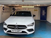 USED 2022 72 MERCEDES-BENZ CLA 1.3 CLA250e 15.6kWh AMG Line (Premium) Shooting Brake 5dr Petrol Plug-in Hybrid 8G-DCT Euro 6 (s/s) (218 ps)+2 KEYS+1 FORMER KEEPER+PRIVACY+FULL LEATHER SEATS+PARK CONTROL+NAV+CLIMATE+DIGITAL DASH+CLIMATE+MEDIA+BLUETOOTH+USB+AUX+DAB+ALLOYS+CRUISE+HEATED FRONT SEATS+ 2 KEYS+1 FORMER KEEPER+PRIVACY+FULL LEATHER SEATS+PARK CONTROL+NAV+CLIMATE+DIGITAL DASH+CLIMATE+MEDIA+BLUETOOTH+USB+AUX+DAB+ALLOYS+CRUISE+HEATED FRONT SEATS+HPI CLEAR+VOSA MOT HISTORY, CLEAN +GREAT DRIVE+GOOD MPG, FULL DEALER FACILITIES+FINANCE ARRANGED, PART EXCHANGE WELCOME+The car is in very good condition in and out . Bodywork and interior clean for age and mileage . Interior is clean and tyres good ,Engine and gearbox in good order.
