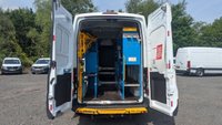 USED 2018 18 FORD TRANSIT L2 H3 TDCI 130 PS MWB High Roof 350 FREE 3 YEAR WARRANTY COVER WITH THIS VAN  With 6 Speed Gearbox.  The Ultimate Tradesman's Van . Racked, Ready & In Brilliant Condition  Here is a fantastic opportunity to own a pristine, one-owner, Medium wheelbase high-roof Transit, perfectly equipped and maintained for serious work.  KEY SPECIFICATION:  Model: Ford Transit 350 L2 (Long Wheelbase) H3 (High Roof)  Engine: 2.0 TDCi 130 PS powerful and economical  Gearbox: 6-Speed Manual  Colour: Frozen White  Plate: 67 (Registered Sept 2017 - March 2018)  Ownership: 1 Owner from new  Keys: 2 Keys present  HIGHLIGHTS & FEATURES:  WORK-READY INTERIOR: Professionally fitted racking system throughout . just load your tools and go.  EXCELLENT HISTORY. GREAT CONDITION: Presents superbly in 'Frozen White' paintwork, reflecting careful use.  SAFETY & CONVENIENCE: Fitted with Parking Sensors (rear) and Traction Control for all-weather confidence.  SIDE LOADING: Features a practical Side Door for easy access in tight spaces.  MASSIVE CAPACITY: The LWB High Roof combination offers class-leading load volume.  IDEAL FOR: Builder, electrician, plumber, utility engineer, or any trade requiring a reliable, spacious, and professional vehicle.  This van has been a dependable asset from new and is now ready for its next owner. Sensibly priced for a quick sale.  PERFECT FOR THE PROFESSIONAL WHO VALUES READINESS AND RELIABILITY. 