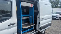 USED 2018 18 FORD TRANSIT L2 H3 TDCI 130 PS MWB High Roof 350 FREE 3 YEAR WARRANTY COVER WITH THIS VAN  With 6 Speed Gearbox.  The Ultimate Tradesman's Van . Racked, Ready & In Brilliant Condition  Here is a fantastic opportunity to own a pristine, one-owner, Medium wheelbase high-roof Transit, perfectly equipped and maintained for serious work.  KEY SPECIFICATION:  Model: Ford Transit 350 L2 (Long Wheelbase) H3 (High Roof)  Engine: 2.0 TDCi 130 PS powerful and economical  Gearbox: 6-Speed Manual  Colour: Frozen White  Plate: 67 (Registered Sept 2017 - March 2018)  Ownership: 1 Owner from new  Keys: 2 Keys present  HIGHLIGHTS & FEATURES:  WORK-READY INTERIOR: Professionally fitted racking system throughout . just load your tools and go.  EXCELLENT HISTORY. GREAT CONDITION: Presents superbly in 'Frozen White' paintwork, reflecting careful use.  SAFETY & CONVENIENCE: Fitted with Parking Sensors (rear) and Traction Control for all-weather confidence.  SIDE LOADING: Features a practical Side Door for easy access in tight spaces.  MASSIVE CAPACITY: The LWB High Roof combination offers class-leading load volume.  IDEAL FOR: Builder, electrician, plumber, utility engineer, or any trade requiring a reliable, spacious, and professional vehicle.  This van has been a dependable asset from new and is now ready for its next owner. Sensibly priced for a quick sale.  PERFECT FOR THE PROFESSIONAL WHO VALUES READINESS AND RELIABILITY. 