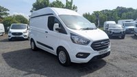 USED 2020 70 FORD TRANSIT CUSTOM L1 H2 Trend Automatic Tdci 130 ps HIgh Roof 300 With Air Conditioning, Electric Pack, Rear Racking, Parking Sensors, Speed Limiter 70 MPH, Security Locks and Rood Beacon finished in 