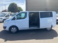 USED 2018 18 FORD TRANSIT CUSTOM White 2.0 310 Limited DCIV Euro 6, 114,000 miles, 2 owner, Automatic, Air Conditioning, Cruise Control, 6 seats, ULEZ compliant and much more! No VAT! This 2018 Ford Transit Custom 2.0 TDCi 310 Limited L2 H2 offers a robust 168 bhp engine, ensuring ample power for any task. As a Euro 6 compliant vehicle, it meets modern emissions standards. This particular model comes with a 3 month warranty for your peace of mind, and a full 12 months MOT will be provided upon purchase, confirming its roadworthiness. The Limited trim level signifies a well equipped and comfortable driving experience with a great spec such as a fully automatic gearbox, bluetoo
