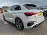 USED 2023 73 AUDI S3 2.0 TFSI Black Edition Sportback 5dr Petrol S Tronic quattro Euro 6 (s/s) (310 ps) * HUGE SPEC LIST * APPLE CARPLAY * 19
