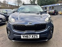 USED 2017 67 KIA SPORTAGE 1.7 CRDi 3 SUV 5dr Diesel Manual Euro 6 (s/s) (114 bhp) HEATED LEATHER FRONT AND REAR + GLASS SUNROOF + CARPLAY + CAMERA
