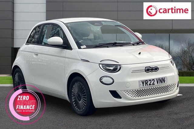 2022 500e 42kwh icon hatchback 3dr electric auto (118 ps) touchscreen with navigation, 16in alloys, electrically adjustable door mirrors, automatic air... photo