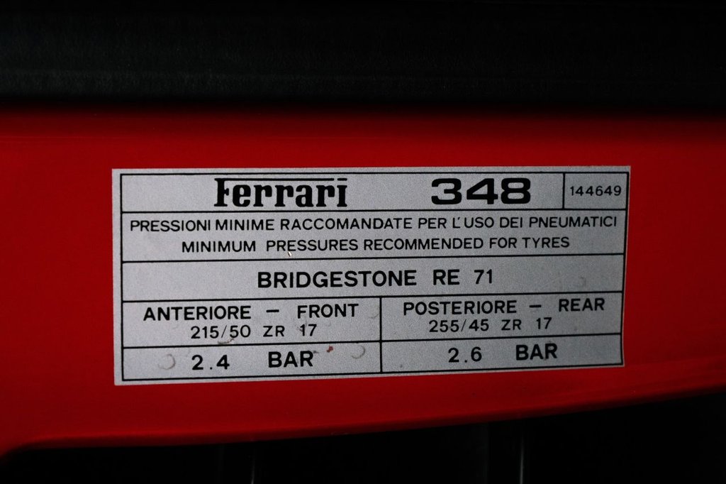 USED 1992 J FERRARI 348 TS Beyond comparison. Has to be seen. Pristine Condition.