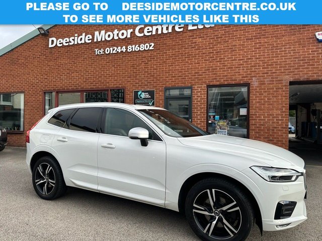 2018 18 VOLVO XC60 2.0 D4 R-Design SUV 5dr Diesel Auto AWD Euro 6 (s/s) (190 ps) Stamped svc book : Bluetooth : Sat Nav : DAB Radio : R-Design upholstery+steering wheel :      Heated front seats : Heated screen : Heated steering wheel : Isofix : Air-conditioning :      Rear view camera : Rear parking sensors : Remotely operated tailgate
