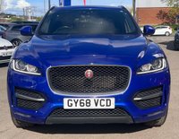 USED 2018 68 JAGUAR F-PACE 2.0 D180 R-Sport SUV 5dr Diesel Auto AWD Euro 6 (s/s) (180 ps) THIS CAR COMES WITH 6 MONTHS WARRANTY , BREAKDOWN COVER & RECOVERY++  GREAT EXAMPLE OF AUTOMATIC SUV + NAVIGATION SYSTEM + BLUETOOTH + DAB RADIO + USB CONNECTION + FRONT AND REAR PARKING SENSORS + HALF  LEATHER TRIM  + FRONT HEATED SEATS + CRUISE CONTROL + DUAL CLIMATE CONTROL + 19 INCH ALLOY WHEELS + AUTO START STOP + ELECTRIC PARKING BRAKE + HILL HOLD ASSIST + TRACTION CONTROL + DAY TIME RUNNING LIGHTS + KEY LESS START + TRAFIC SIGN MONITORING + FULL LEATEHER STITCHED STEERING WHEEL +