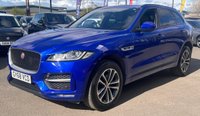 USED 2018 68 JAGUAR F-PACE 2.0 D180 R-Sport SUV 5dr Diesel Auto AWD Euro 6 (s/s) (180 ps) THIS CAR COMES WITH 6 MONTHS WARRANTY , BREAKDOWN COVER & RECOVERY++  GREAT EXAMPLE OF AUTOMATIC SUV + NAVIGATION SYSTEM + BLUETOOTH + DAB RADIO + USB CONNECTION + FRONT AND REAR PARKING SENSORS + HALF  LEATHER TRIM  + FRONT HEATED SEATS + CRUISE CONTROL + DUAL CLIMATE CONTROL + 19 INCH ALLOY WHEELS + AUTO START STOP + ELECTRIC PARKING BRAKE + HILL HOLD ASSIST + TRACTION CONTROL + DAY TIME RUNNING LIGHTS + KEY LESS START + TRAFIC SIGN MONITORING + FULL LEATEHER STITCHED STEERING WHEEL +