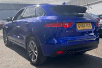 USED 2018 68 JAGUAR F-PACE 2.0 D180 R-Sport SUV 5dr Diesel Auto AWD Euro 6 (s/s) (180 ps) THIS CAR COMES WITH 6 MONTHS WARRANTY , BREAKDOWN COVER & RECOVERY++  GREAT EXAMPLE OF AUTOMATIC SUV + NAVIGATION SYSTEM + BLUETOOTH + DAB RADIO + USB CONNECTION + FRONT AND REAR PARKING SENSORS + HALF  LEATHER TRIM  + FRONT HEATED SEATS + CRUISE CONTROL + DUAL CLIMATE CONTROL + 19 INCH ALLOY WHEELS + AUTO START STOP + ELECTRIC PARKING BRAKE + HILL HOLD ASSIST + TRACTION CONTROL + DAY TIME RUNNING LIGHTS + KEY LESS START + TRAFIC SIGN MONITORING + FULL LEATEHER STITCHED STEERING WHEEL +