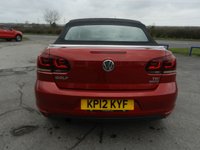 USED 2012 12 VOLKSWAGEN GOLF 1.6 TDI BlueMotion Tech SE Cabriolet 2dr Diesel Manual Euro 5 (s/s) (105 ps) ** Low Tax **