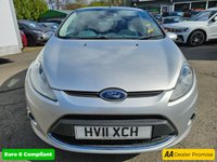 USED 2011 11 FORD FIESTA Silver 1.4 Titanium hatchback, 45,500 miles, ULEZ compliant, Automatic, Air Conditioning, Bluetooth, Cruise Control, 15in alloys and much more! Discover this 2011 Ford Fiesta Titanium, boasting exceptionally low mileage for its age, having covered just 45,500 miles. This well maintained example has had only three owners and benefits from a recent service on 15th August 2024 at 31,569 miles. It comes with a 12 month MOT provided on purchase and a 3 month warranty for your peace of mind. Under the bonnet, you'll find a responsive 1.4 litre petrol engine, paired with the desirable Titanium trim and its included City Pack, offering enhanced