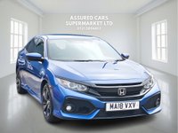 USED 2018 18 HONDA CIVIC 1.0 VTEC Turbo SR Hatchback 5dr Petrol CVT Euro 6 (s/s) (126 ps) Auto_1.0_Petrol_Turbo_UlezFree