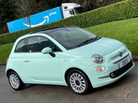 USED 2018 18 FIAT 500 1.2 Lounge Hatchback 3dr Petrol Manual Euro 6 (s/s) (69 bhp) GLASSROOF + 2 KEYS
